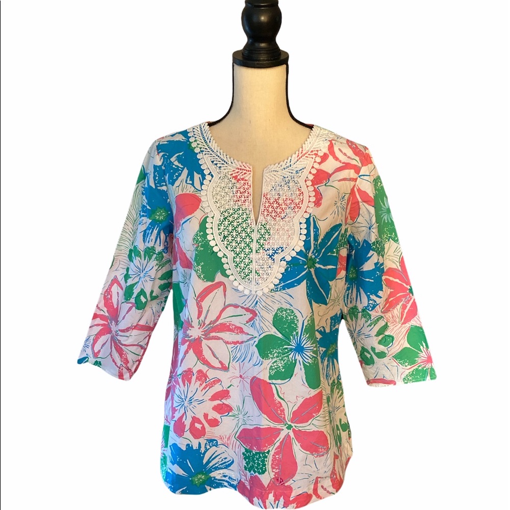 Talbots Floral Cotton Shirt
